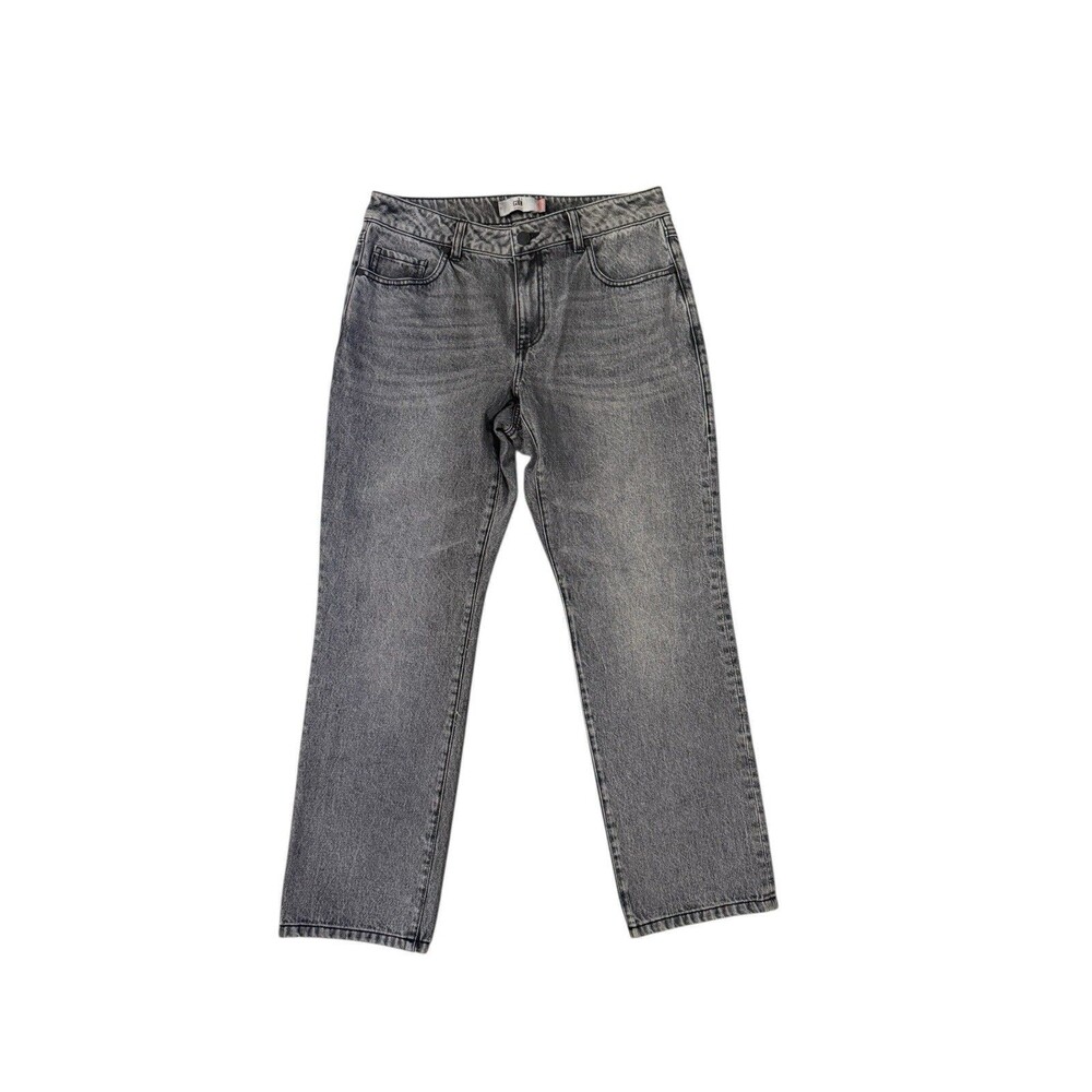 Cabi Women's 100% Boyfriend Smoke Wash Gray Straight-Leg Jeans Size 6